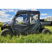 3 Star Black Soft Full Doors - 2011-14 Mid Size Polaris Ranger 500, 570 Crew