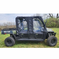 3 Star Black Soft Upper Doors - Hisun Sector 750 Crew